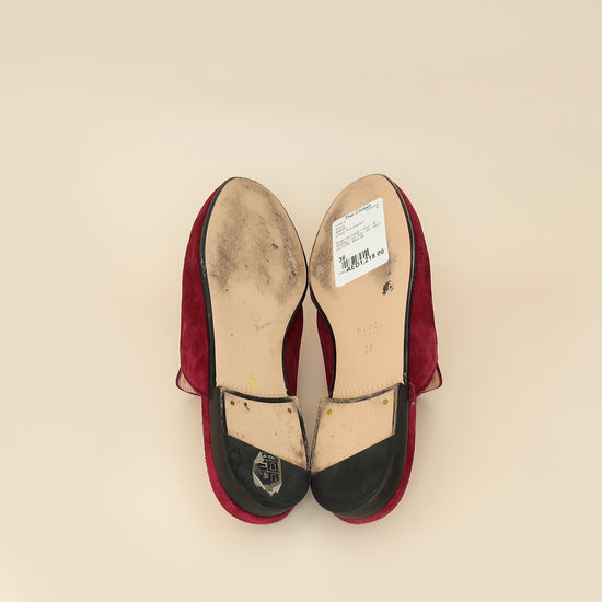 Gucci Burgundy Princetown Mules 36-Gucci-THE CLOSET