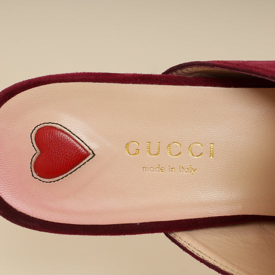 Gucci Burgundy Princetown Mules 36-Gucci-THE CLOSET
