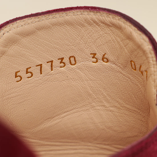 Gucci Burgundy Princetown Mules 36-Gucci-THE CLOSET