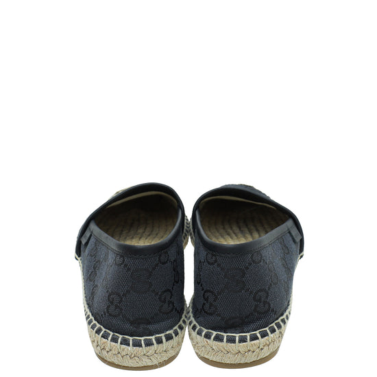 Gucci Black GG Flat Espadrille 37.5