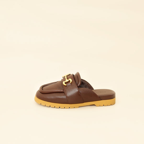 Gucci Brown Airel Mule 37.5-Gucci-THE CLOSET