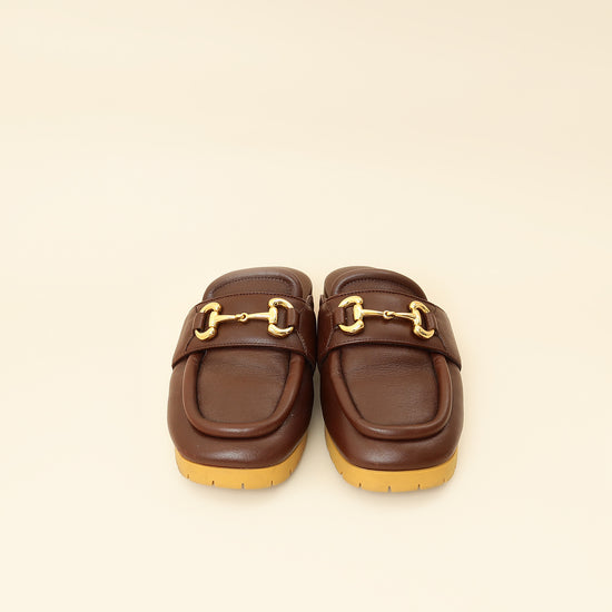 Gucci Brown Airel Mule 37.5-Gucci-THE CLOSET