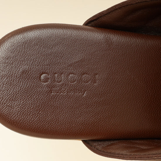 Gucci Brown Airel Mule 37.5-Gucci-THE CLOSET