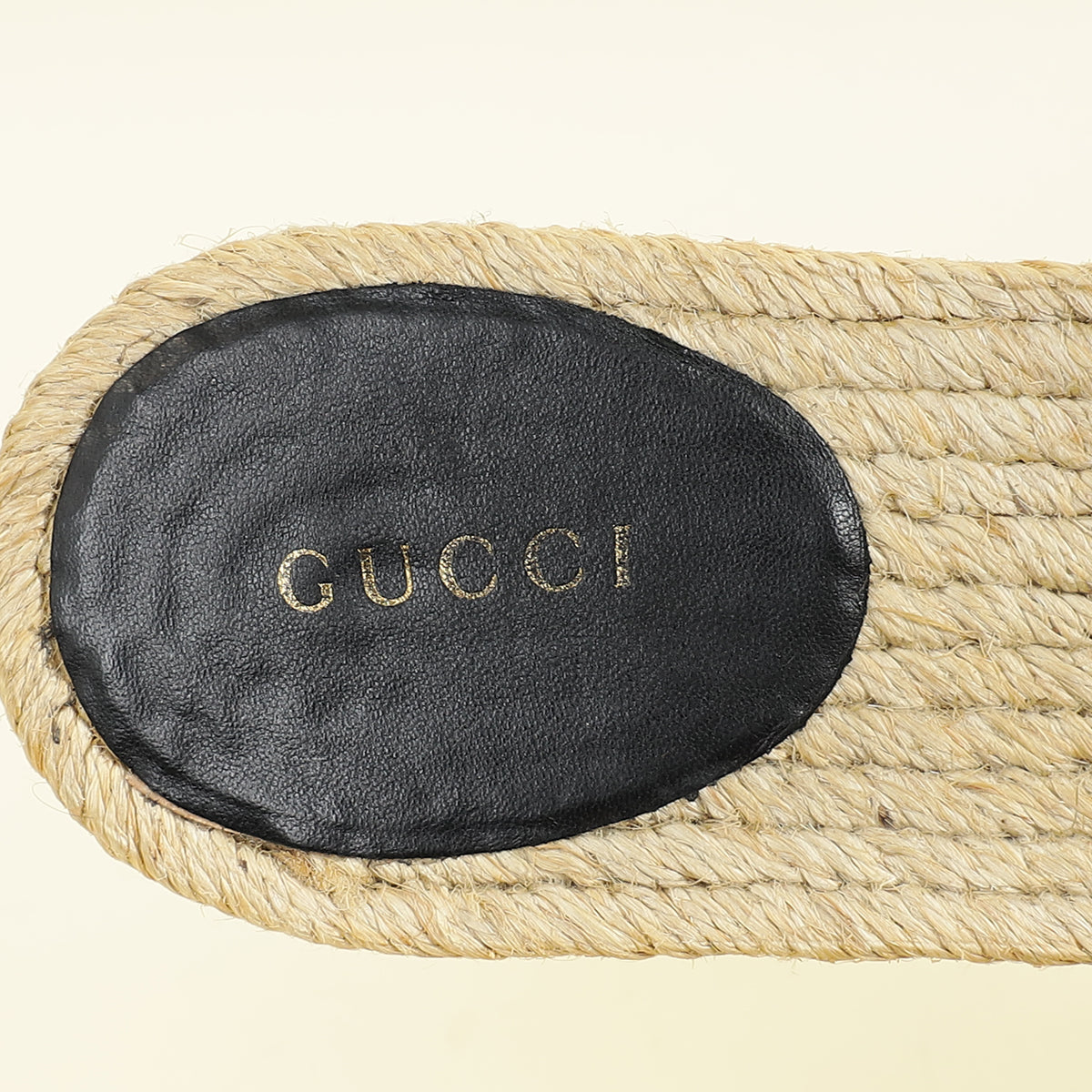 Gucci Black GG Marmont Espadrille Slide Sandals 37.5