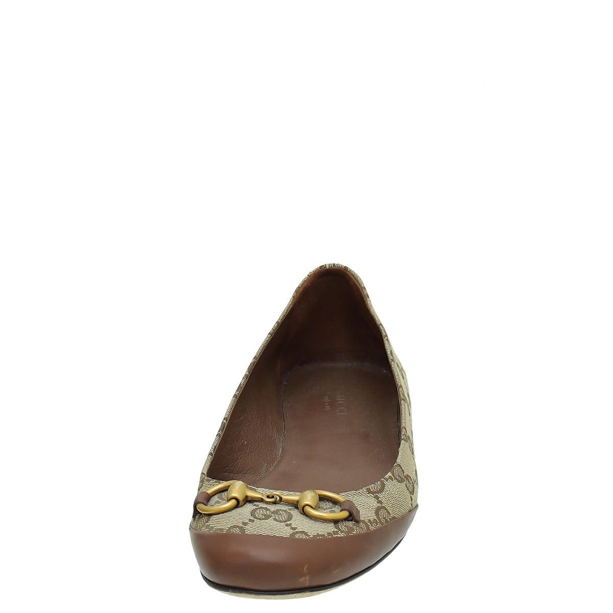 Gucci Biolor GG Horsebit Flat Ballerina 37.5-Gucci-THE CLOSET