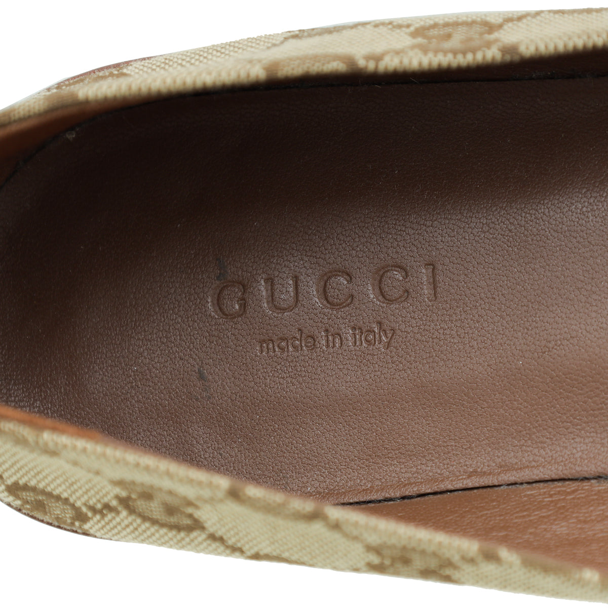 Gucci Biolor GG Horsebit Flat Ballerina 37.5