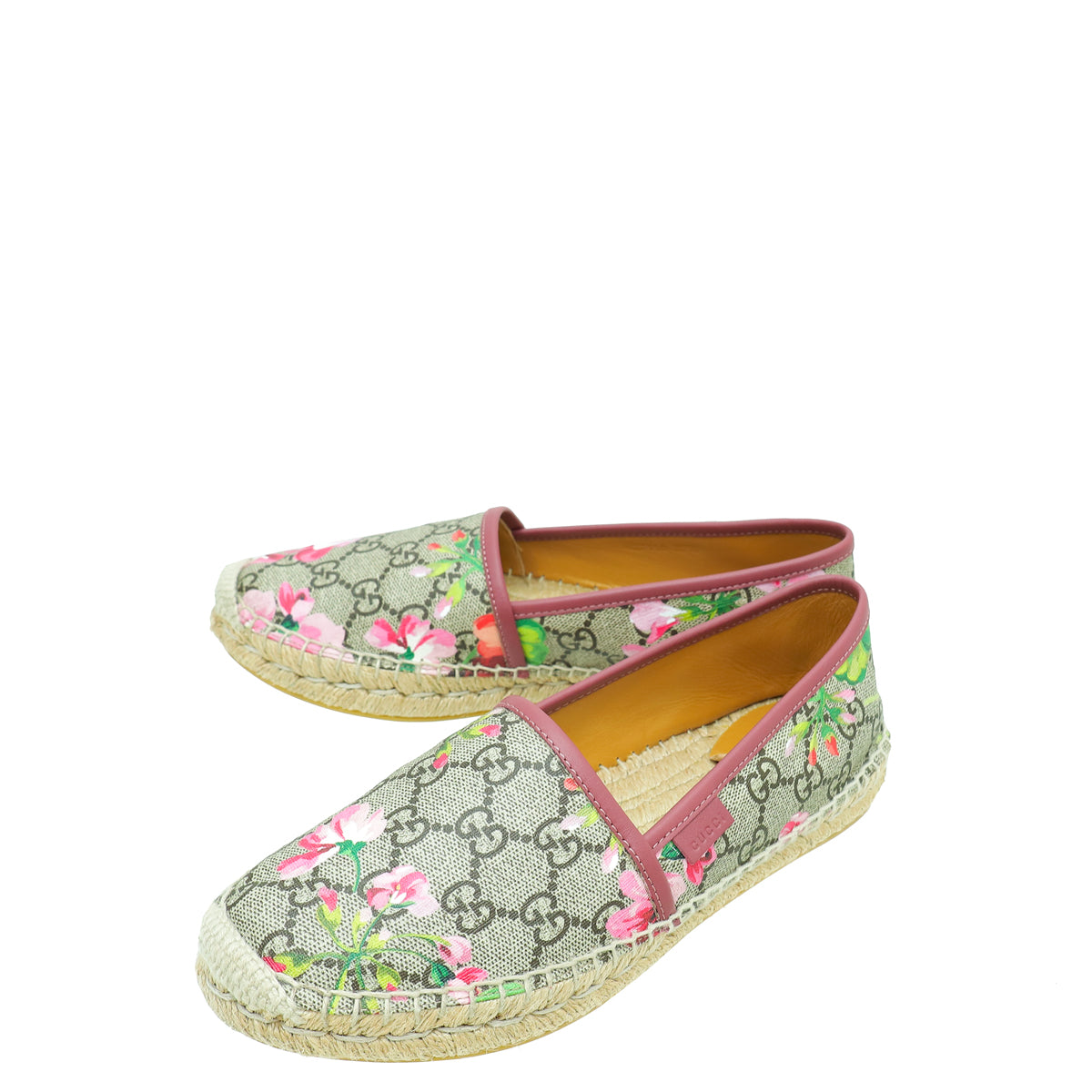 Gucci Bicolor GG Supreme Blooms Print Espadrille 37.5-Gucci-THE CLOSET