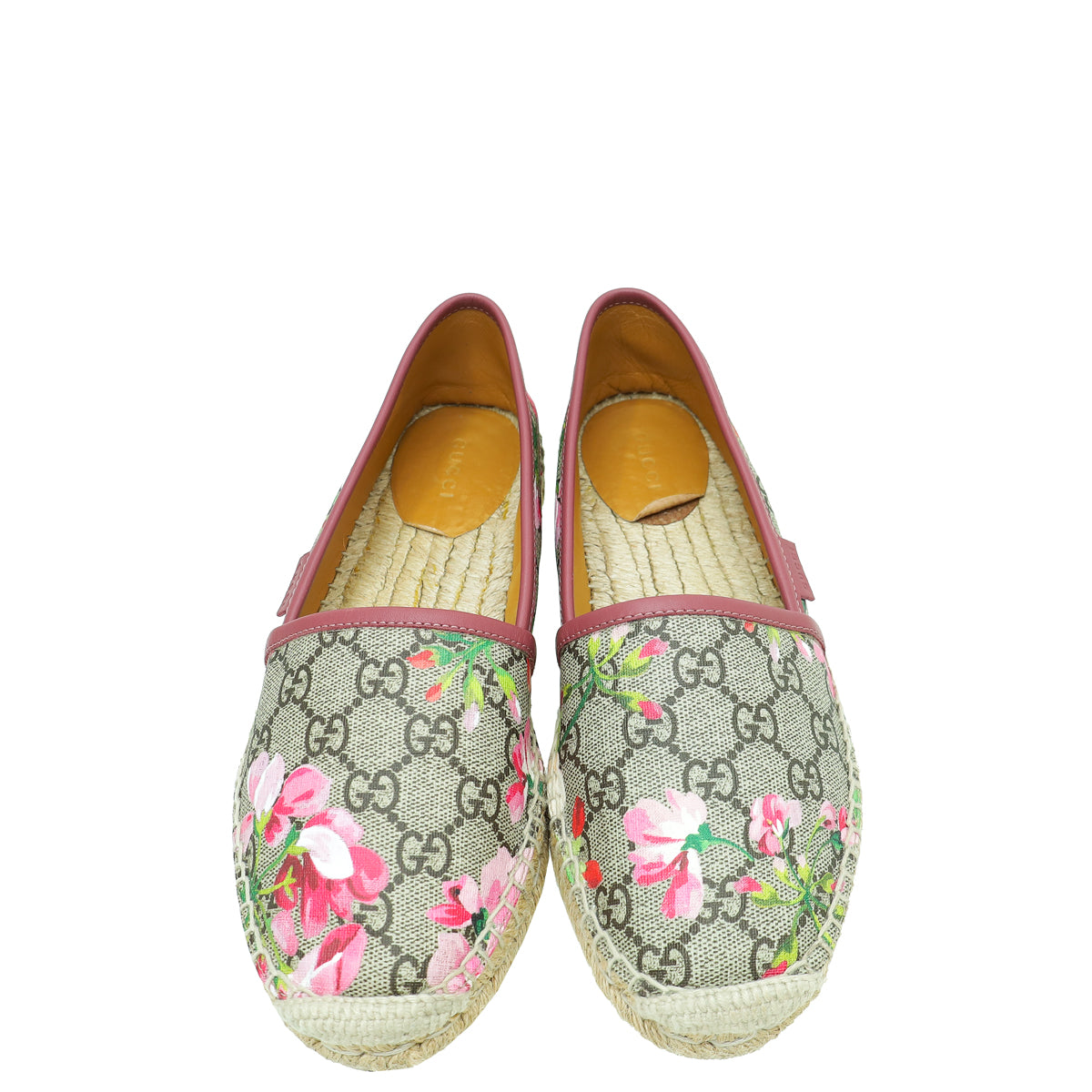 Gucci Bicolor GG Supreme Blooms Print Espadrille 37.5