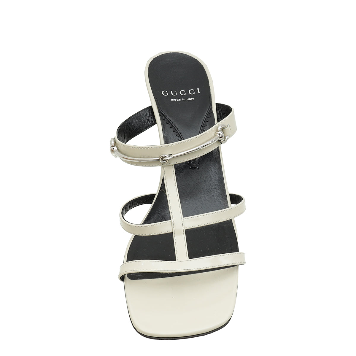 Gucci Cream Divine Horsebit-Detailed Mules 37.5