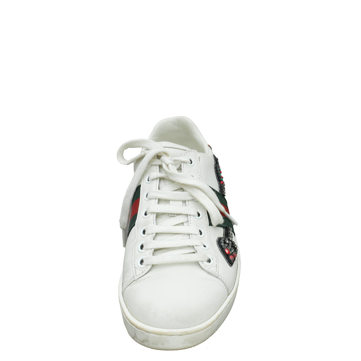 Gucci White Ace Embroidered Arrow Sneaker 37-Gucci-THE CLOSET