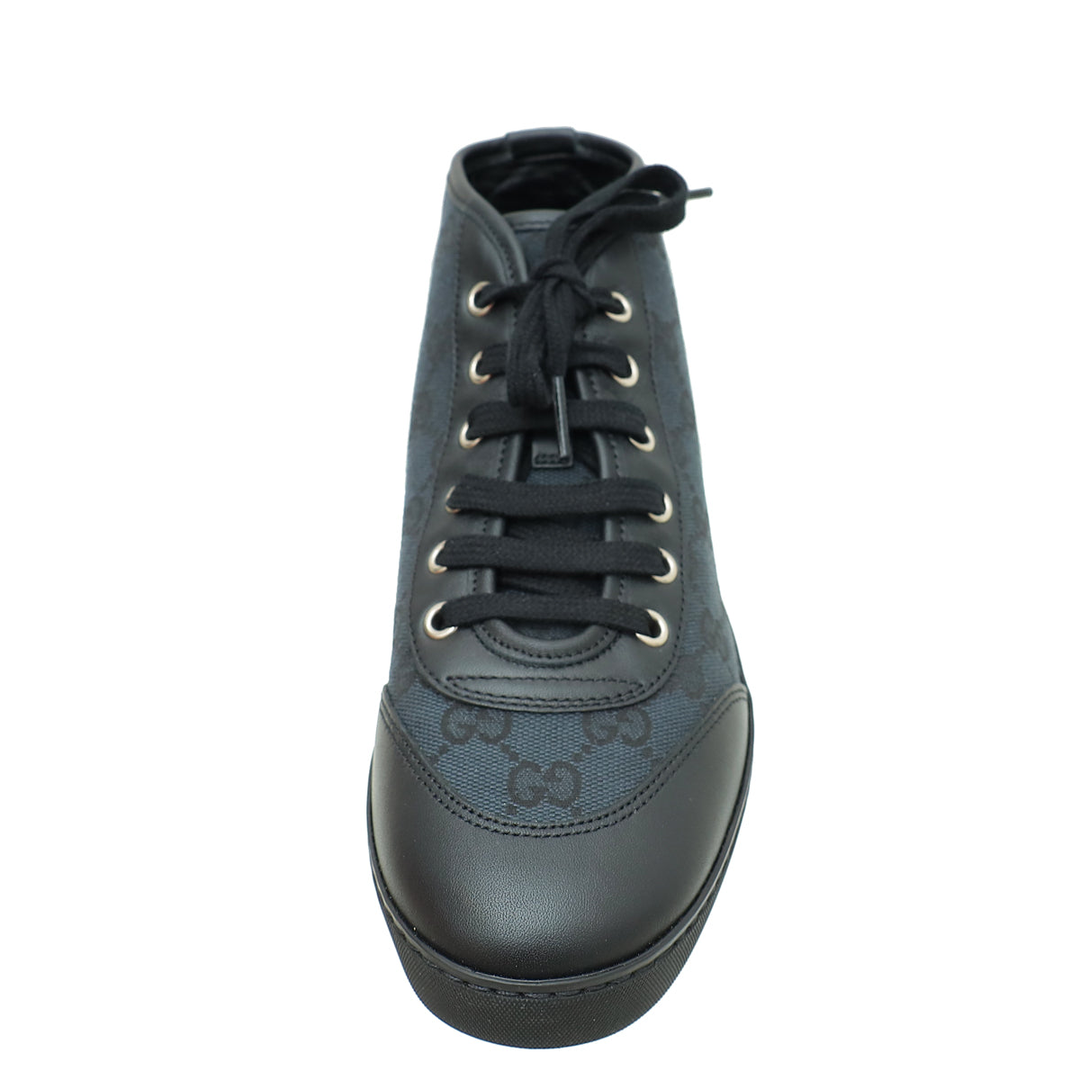 Gucci Black GG High Top Sneaker 37-Gucci-THE CLOSET