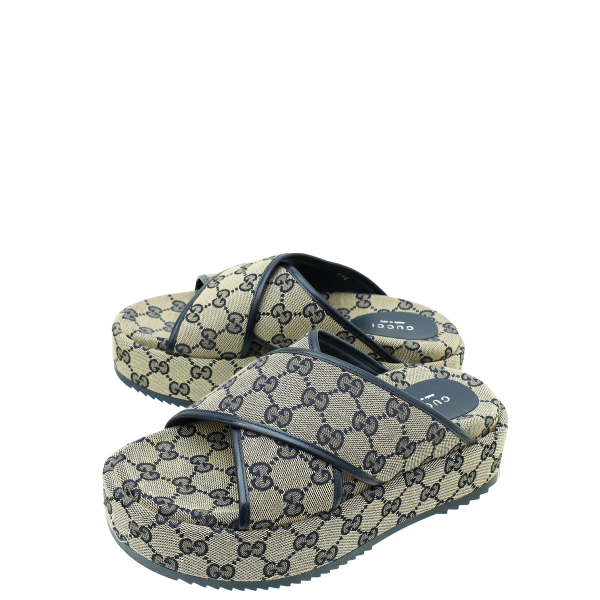 Gucci Bicolor GG Platform 30mm Sandal 37-Gucci-THE CLOSET