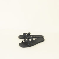 Gucci Black Interlocking G Slides 36