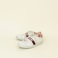 Gucci Ivory Stripe Womens New Ace Sneakers 37