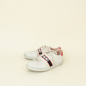 Gucci Ivory Stripe Womens New Ace Sneakers 37