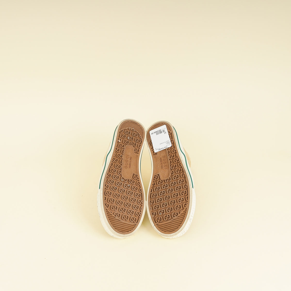 Gucci Beige Suede Tennis 1977 High Top Sneakers 37