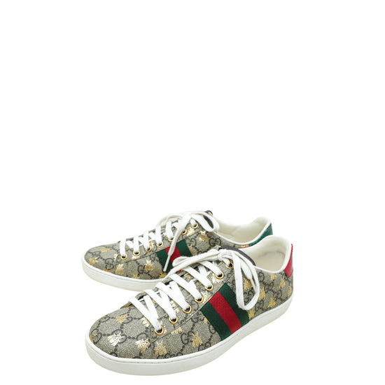 Gucci Tricolor GG Supreme Bees Ace Sneakers 37