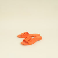 Gucci Orange Interlocking G Slide Sandal 37