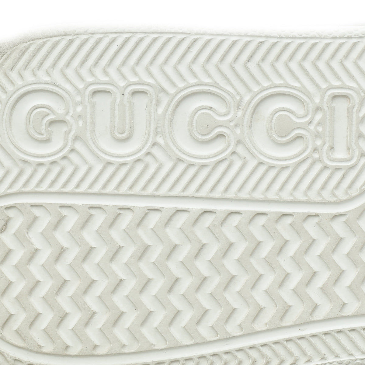 Gucci White GG Embossed Trainers 38.5