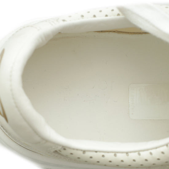 Gucci White GG Embossed Trainers 38.5