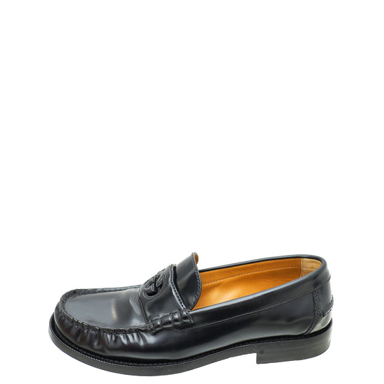 Gucci Black Interlocking G Loafer 38.5