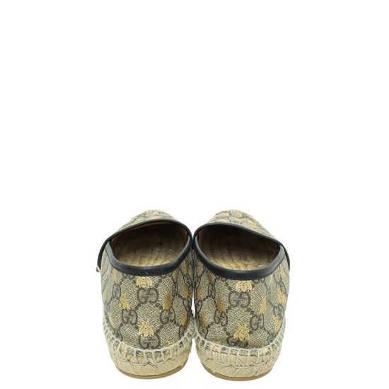 Gucci Tricolor GG Supreme Bees Espadrille 38