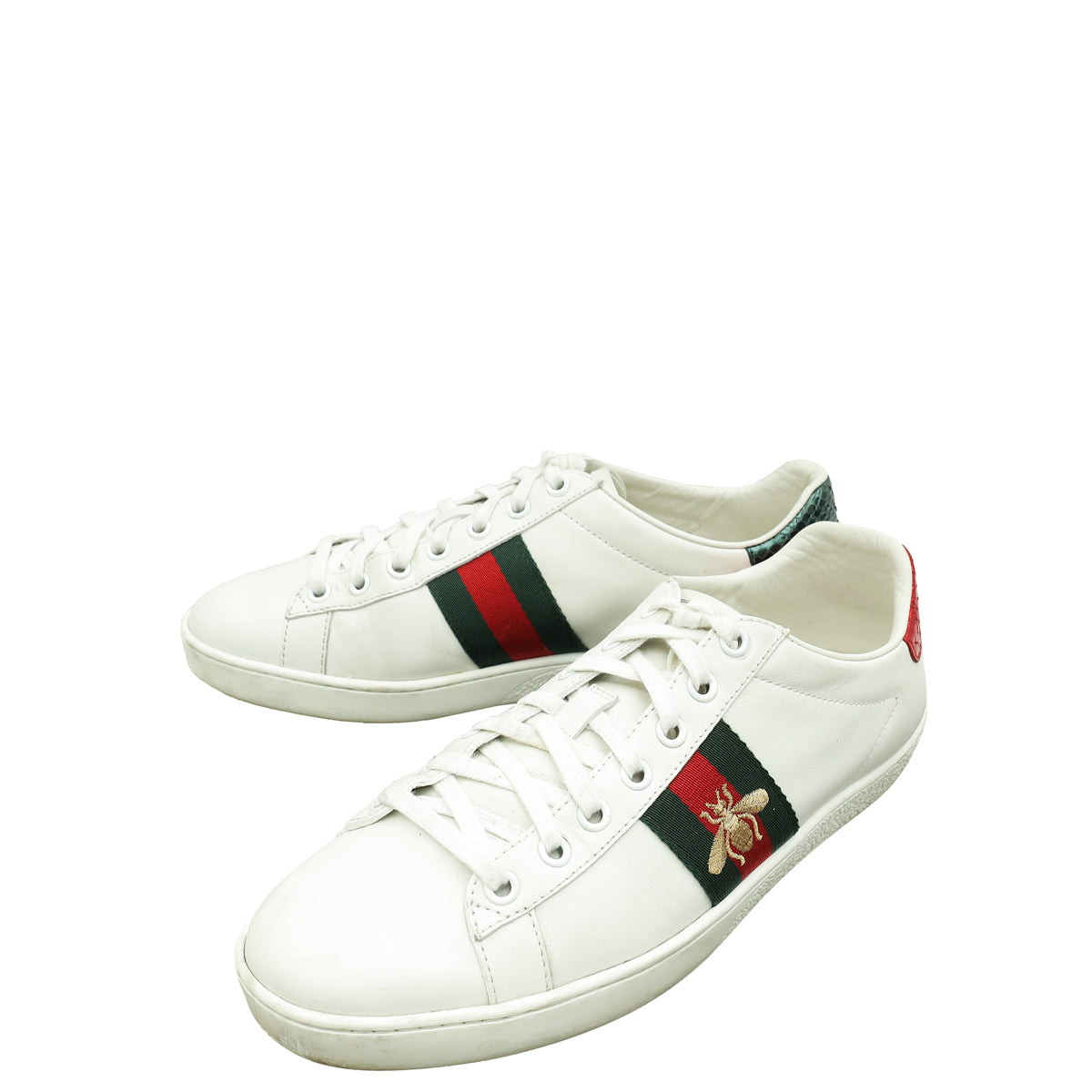 Gucci White Ace Bee Embroidered Sneaker 38-Gucci-THE CLOSET
