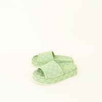 Gucci Light Green GG Platform Sandal 38