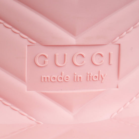 Load image into Gallery viewer, Gucci Light Pink Logo Rubber Slide Sandals 38
