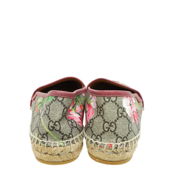 Gucci Bicolor GG Supreme Blooms Print Espadrille 38-Gucci-THE CLOSET