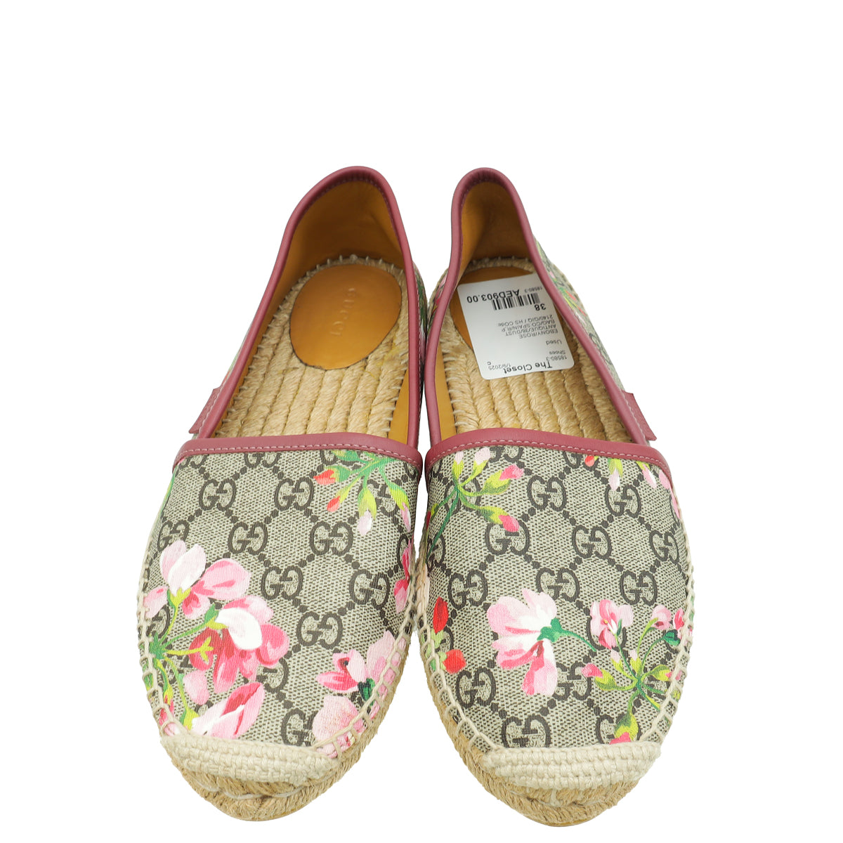 Gucci Bicolor GG Supreme Blooms Print Espadrille 38-Gucci-THE CLOSET