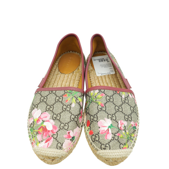 Gucci Bicolor GG Supreme Blooms Print Espadrille 38-Gucci-THE CLOSET