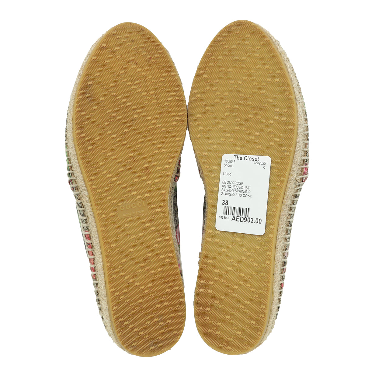 Gucci Bicolor GG Supreme Blooms Print Espadrille 38-Gucci-THE CLOSET