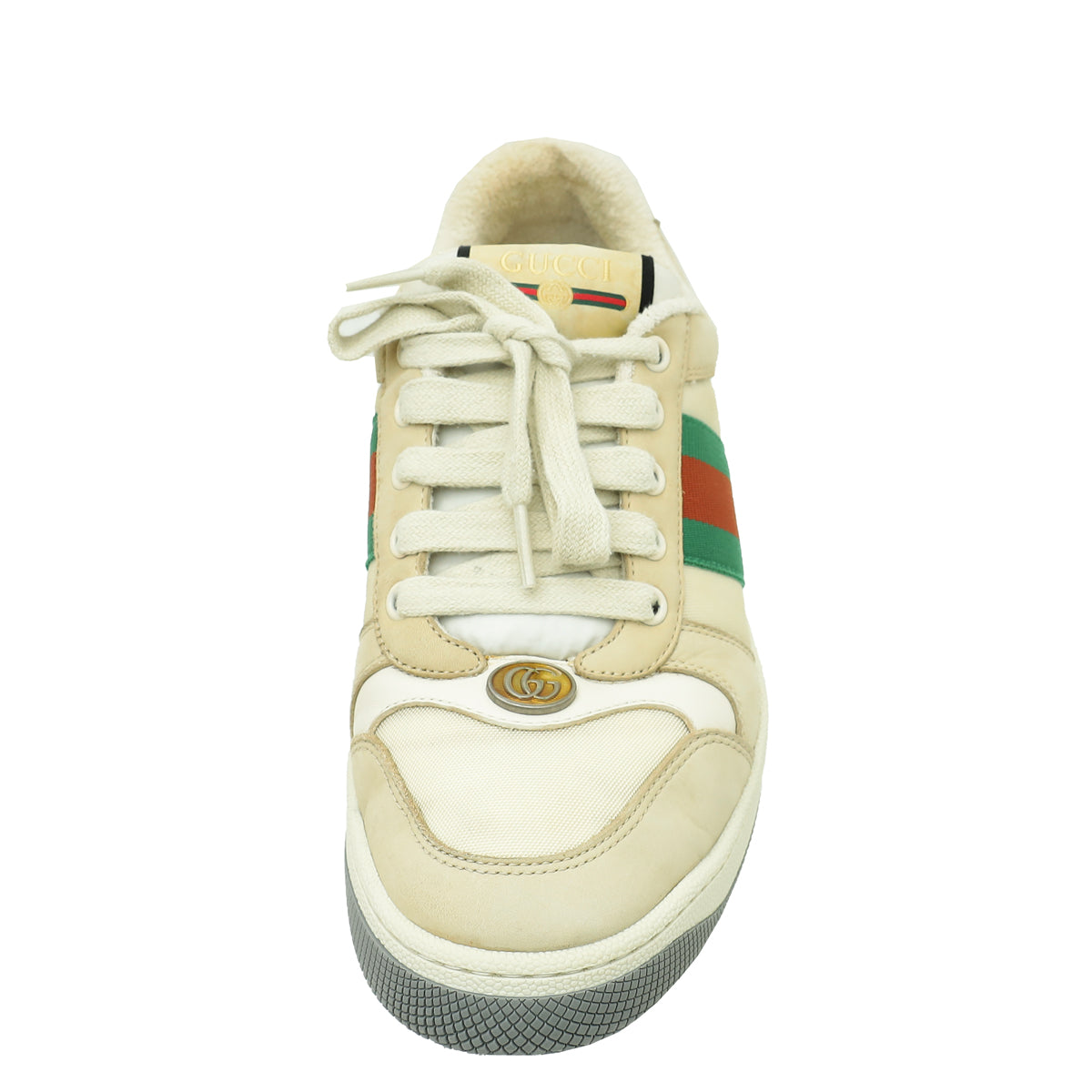 Gucci Ivory Screener GG Trainer Sneaker 38-Gucci-THE CLOSET