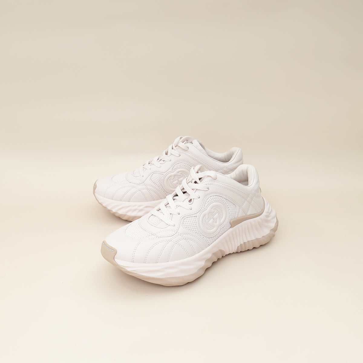 Gucci Light Pink Ripple Sneaker 38-Gucci-THE CLOSET