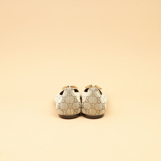 Gucci Bicolor GG Bamboo Tassel Bow Ballerina Flats 38-Gucci-THE CLOSET