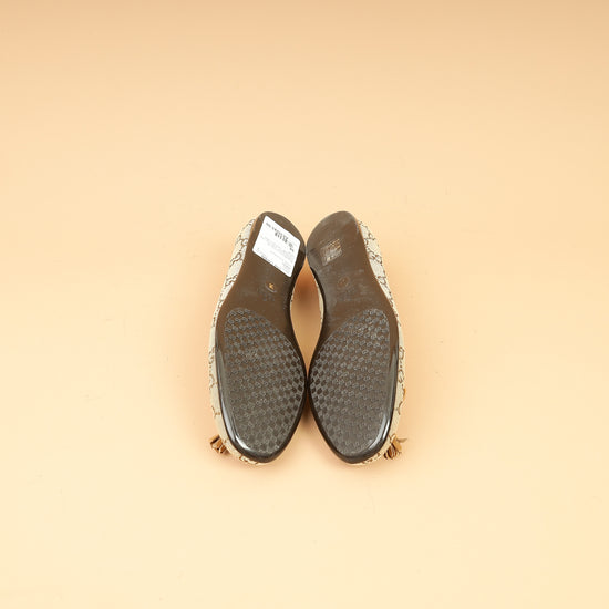 Gucci Bicolor GG Bamboo Tassel Bow Ballerina Flats 38-Gucci-THE CLOSET