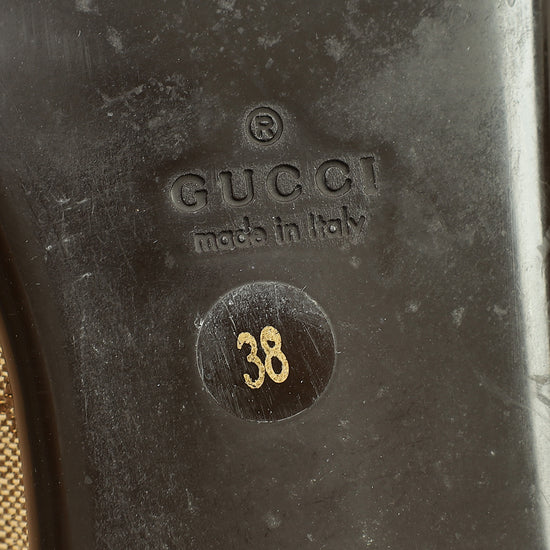 Gucci Bicolor GG Bamboo Tassel Bow Ballerina Flats 38-Gucci-THE CLOSET