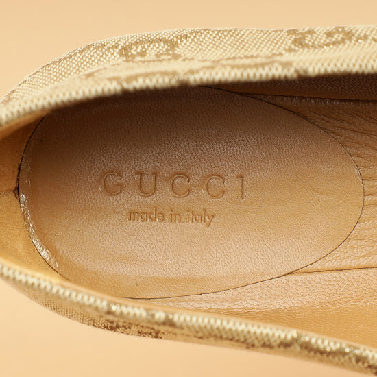 Gucci Bicolor GG Bamboo Tassel Bow Ballerina Flats 38-Gucci-THE CLOSET