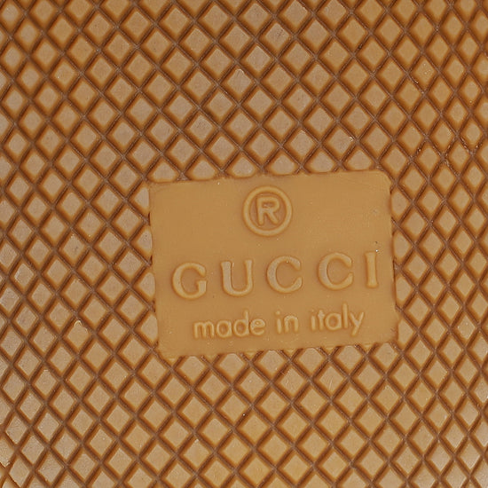 Gucci Oatmeal Soft Rose G74 Web Sneaker 38-Gucci-THE CLOSET