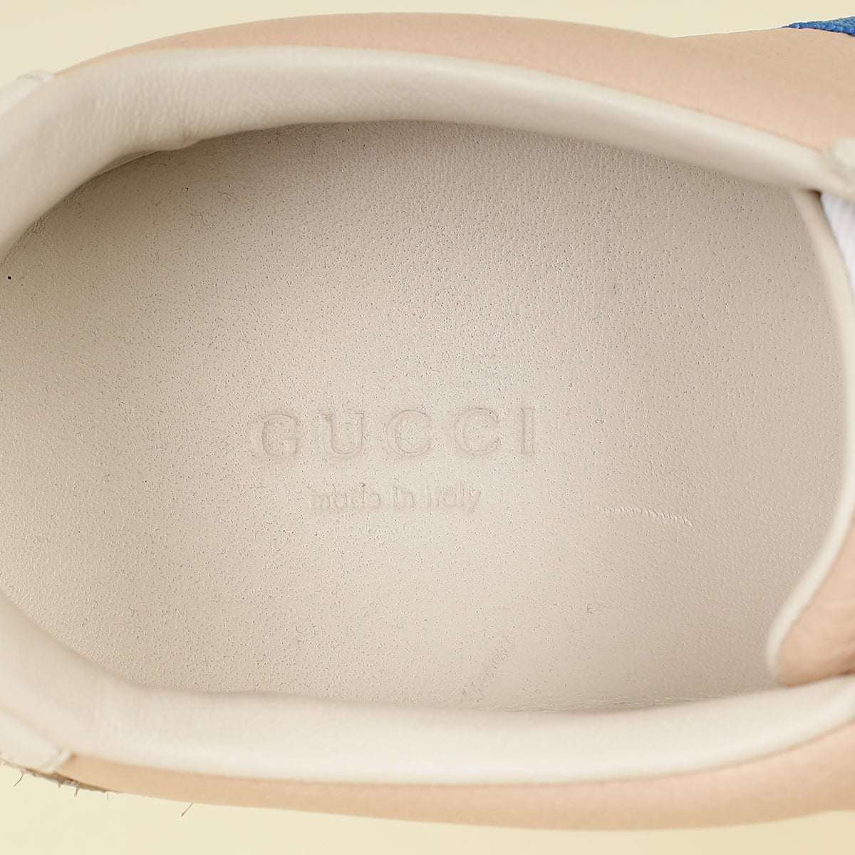 Gucci Oatmeal Soft Rose G74 Web Sneaker 38-Gucci-THE CLOSET