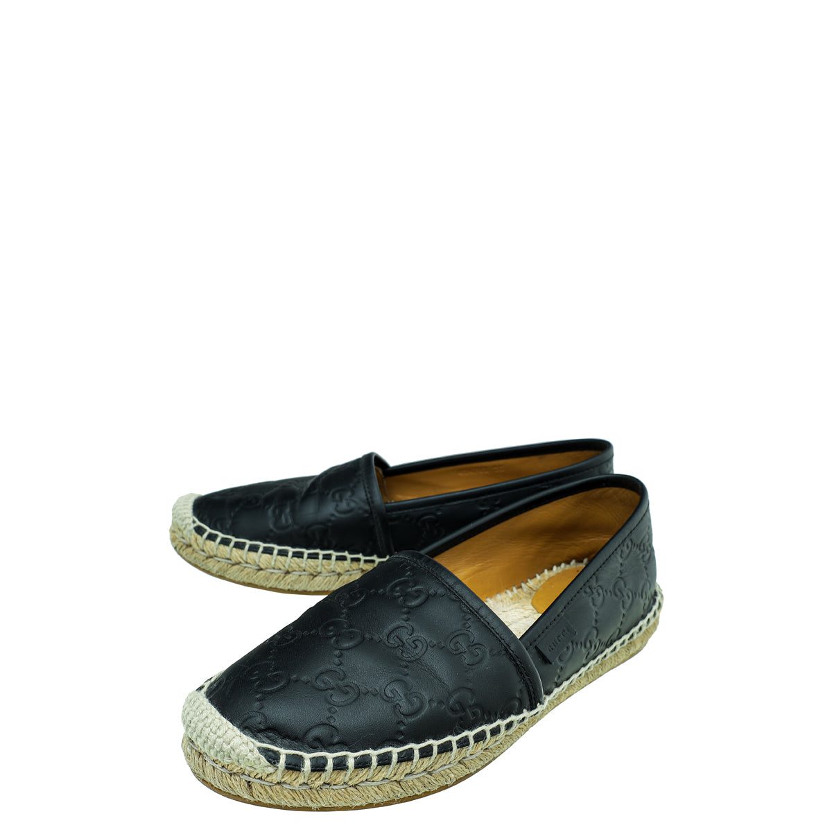 Gucci Black Guccissima Espadrille Flats 36-Gucci-THE CLOSET