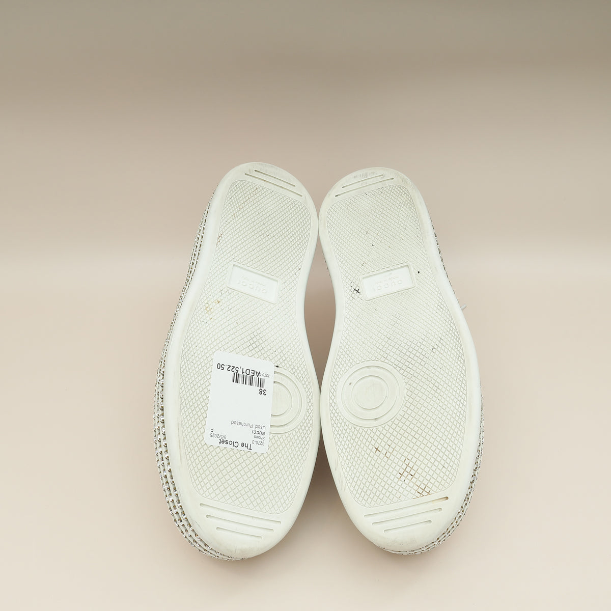 Gucci White Crystal Platform Ace Bee Sneakers 38-Gucci-THE CLOSET