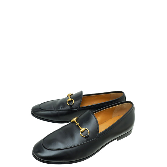 Gucci Black Horsebit Jordaan Loafer 38