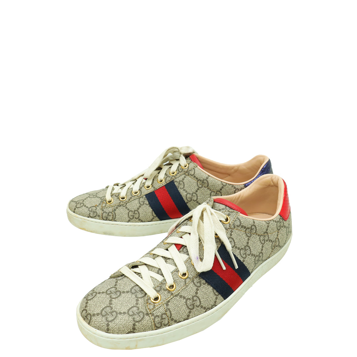 Gucci Multicolor GG Supreme Web Ace Sneakers 39-Gucci-THE CLOSET