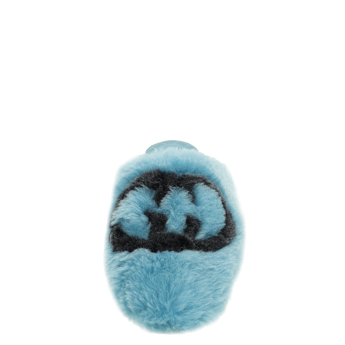 Gucci Blue Faux Fur Printed Mules 39-Gucci-THE CLOSET