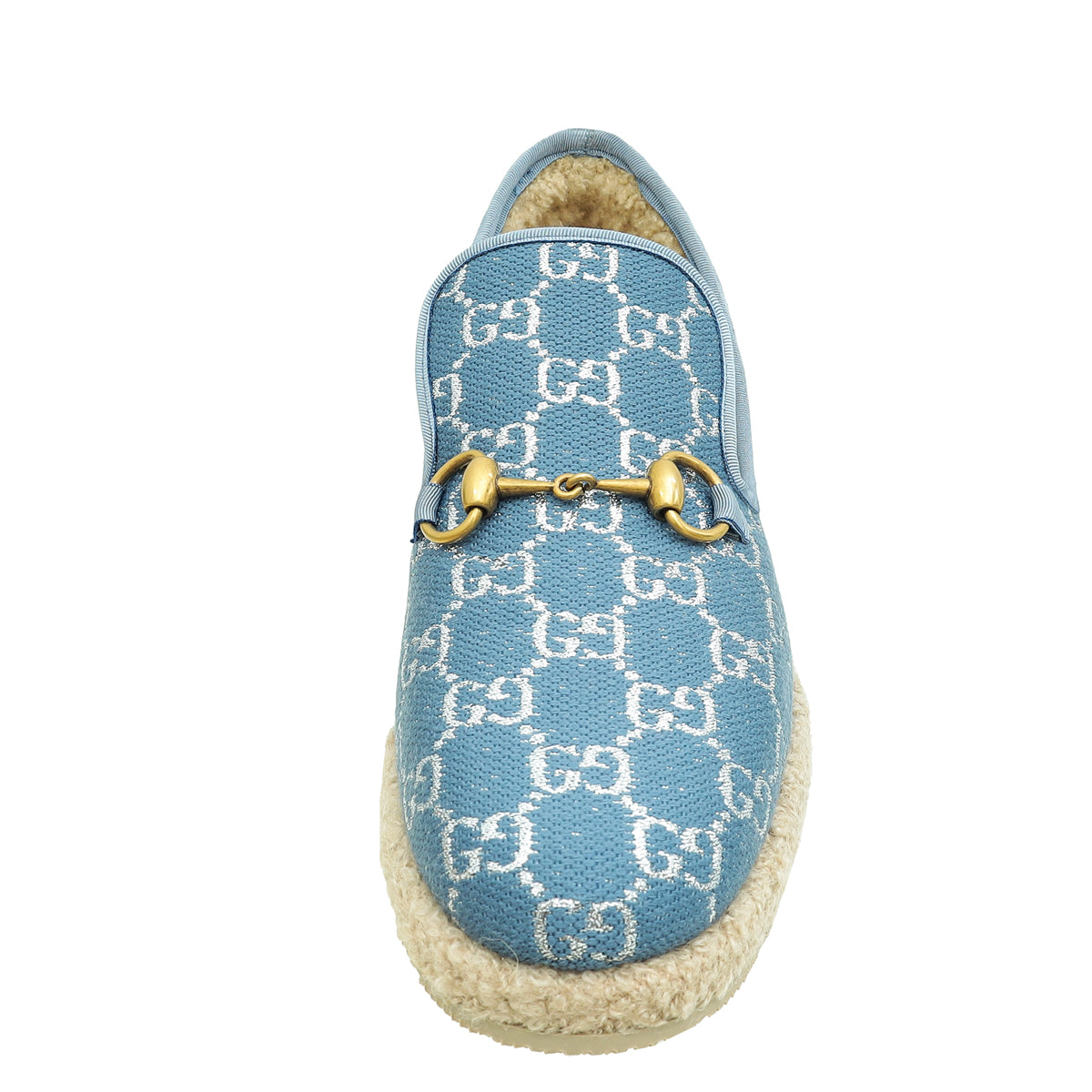 Gucci Denim Blue GG Fria Horsebit Loafers 39-Gucci-THE CLOSET