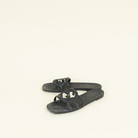 Gucci Black Interlocking G Slide Sandal 39