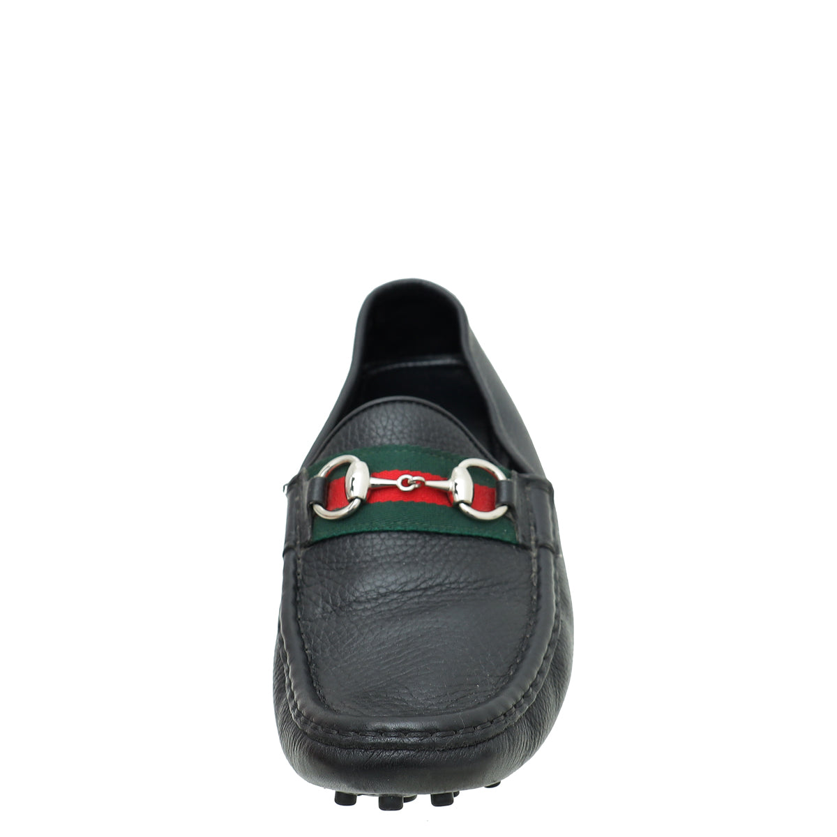 Gucci Black Web Horsebit Loafers 39