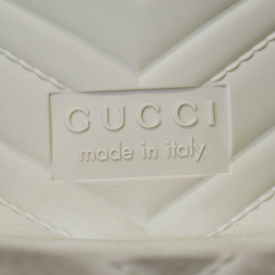 Gucci Ivory Logo Slide Sandals 39